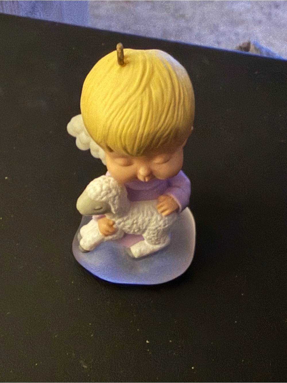 Hallmark Keepsake Violet-Mary's Angels Hanging Angel Christmas Ornament 1996